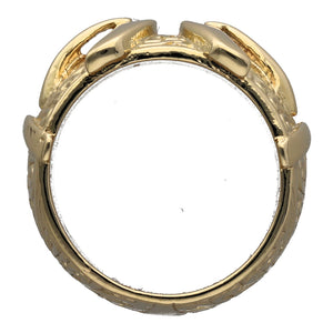 New 9ct Solid Gold Buckle Ring (W) 28 grams