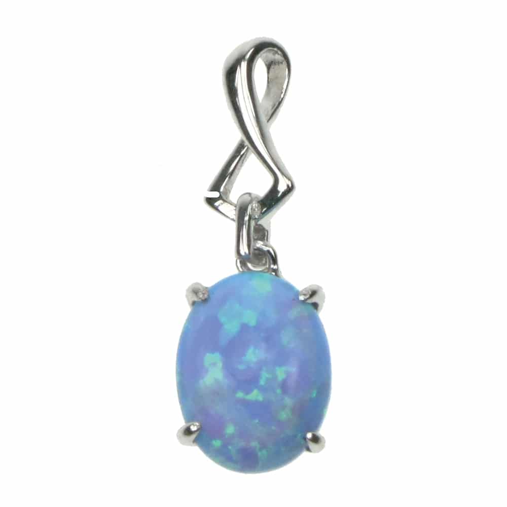 925 Silver Pear Sky Opal Pendant