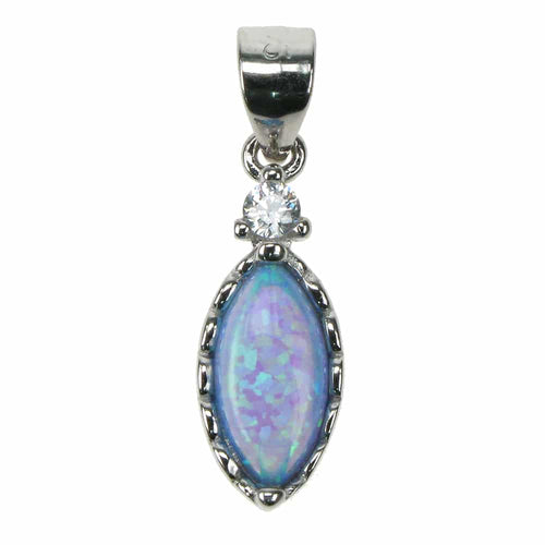 925 Silver & Marquise Sky Opal Pendant