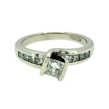 Load image into Gallery viewer, 18ct White Gold &amp; Diamond Princess Cut Solitaire Ring
