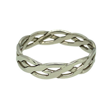 Load image into Gallery viewer, New 9ct White Gold 5mm Celtic Band Ring in various sizes with the weight 2.20 grams
