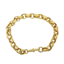 Load image into Gallery viewer, SALE New 9ct Gold 9.25&quot; Engraved Belcher Bracelet 24 grams
