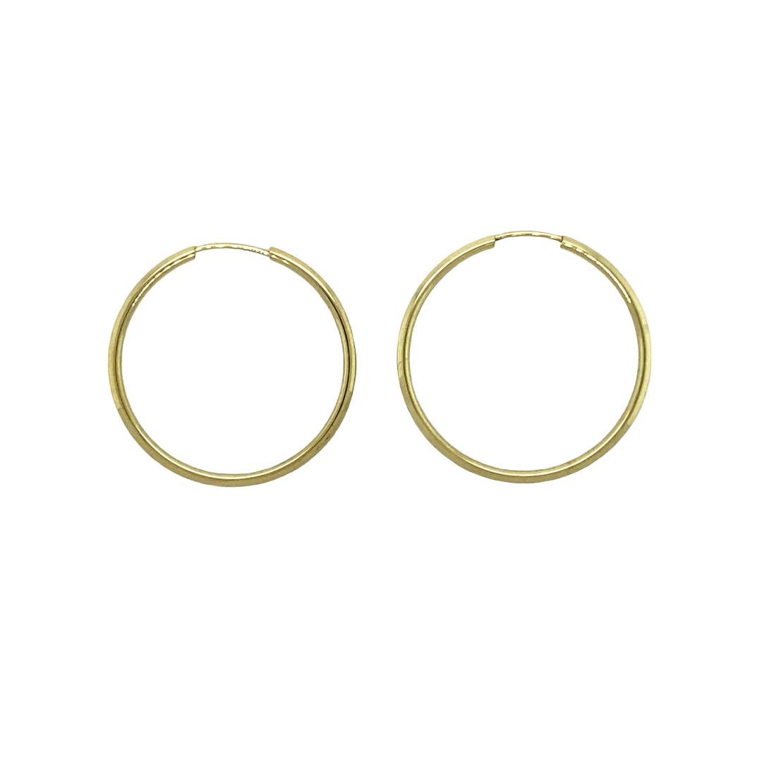9ct Gold Polished Hoop Earrings