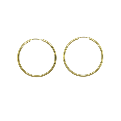 9ct Gold Polished Hoop Earrings