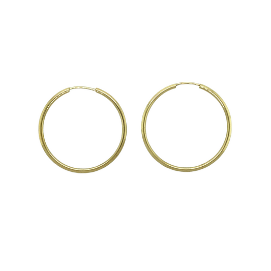 9ct Gold Polished Hoop Earrings