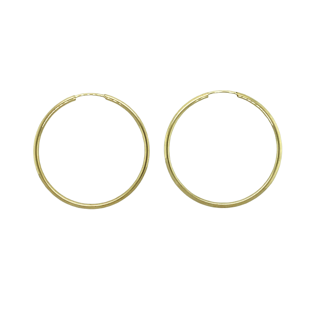 9ct Gold Polished Hoop Earrings