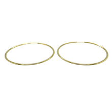 Load image into Gallery viewer, New 9ct Gold 35mm Polished Hoop Earrings with the weight 0.90 grams
