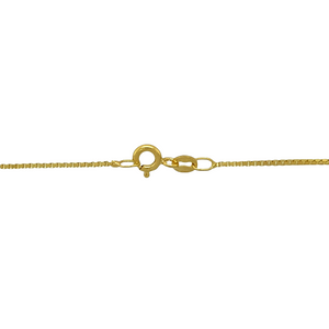 New 9ct Yellow Gold 18" Box Chain with the weight 2.50 grams and link width 1mm