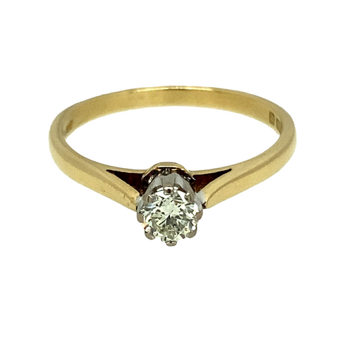 18ct Gold & Diamond 25pt Solitaire Ring