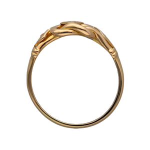 18ct Gold & Diamond Chester Hallmark Antique Knot Ring