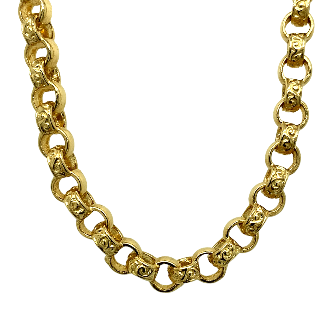 Pre-Owned 9ct Yellow Gold 17 Inch Belcher Chain Necklace