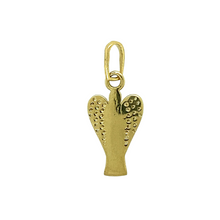 Load image into Gallery viewer, New 9ct Yellow and White Gold &amp; Cubic Zirconia Set Angel Pendant with the weight 1.30 grams. The pendant is 2.6cm long including the bail by 1.1cm

