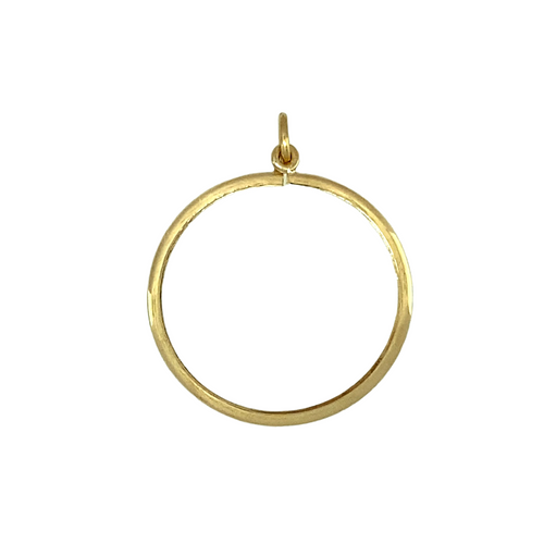 New 9ct Gold Full Sovereign Mount Pendant