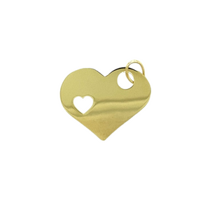 New 9ct Yellow Gold Mum Engraved Heart Pendant with the weight 1.3 grams. The pendant is 2.2cm long including the bail by 2.3cm