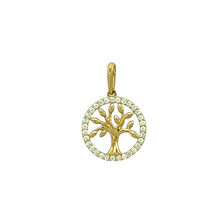 Load image into Gallery viewer, New 9ct Gold &amp; Cubic Zirconia Set Tree of Life Pendant
