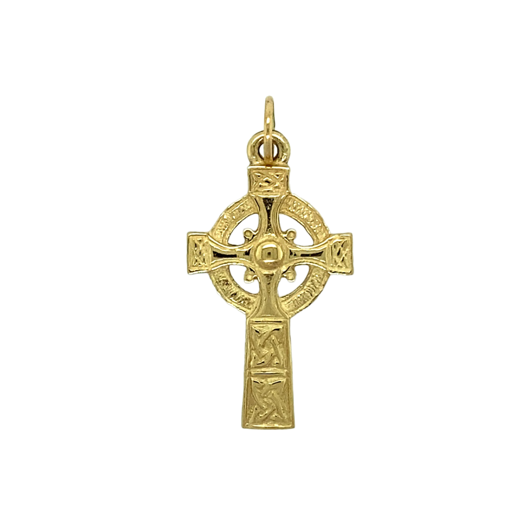 Diamond Gold Celtic Cross Trinity Knot Necklace