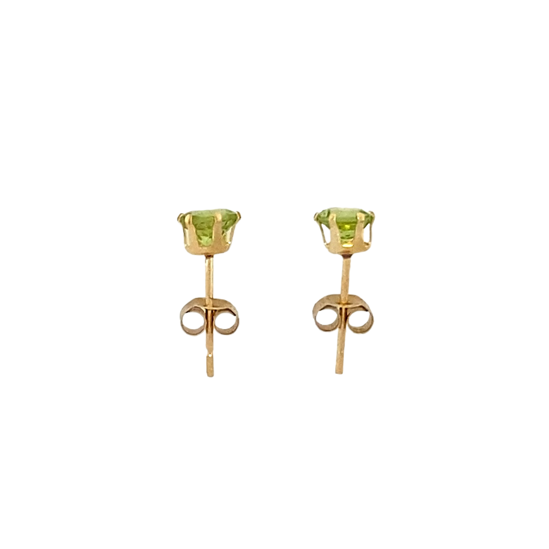 New 9ct Gold & Peridot Stud Earrings