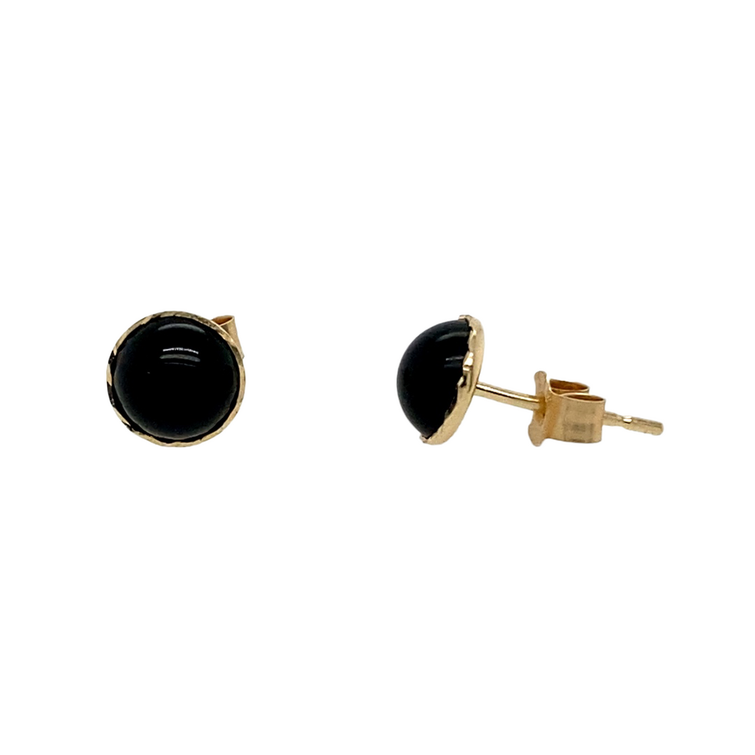 New 9ct Gold & Onyx Stud Earrings