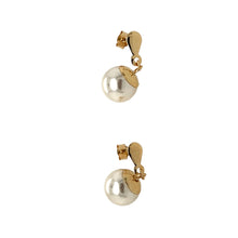 Load image into Gallery viewer, New 9ct Yellow Gold &amp; 9mm Pearl Drop Earrings with the weight 1 gram
