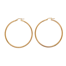 Load image into Gallery viewer, New 9ct Gold 44mm Plain Hoop Creole Earrings

