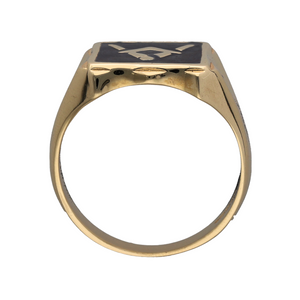 New 9ct Gold Shield Masonic Signet Ring