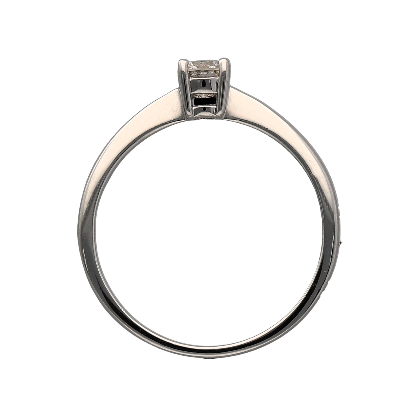 9ct White Gold & 25pt Diamond Set Solitaire Ring