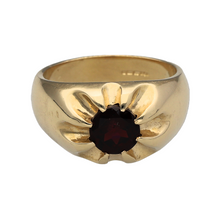 Load image into Gallery viewer, New 9ct Solid Gold &amp; Garnet Set Signet Ring
