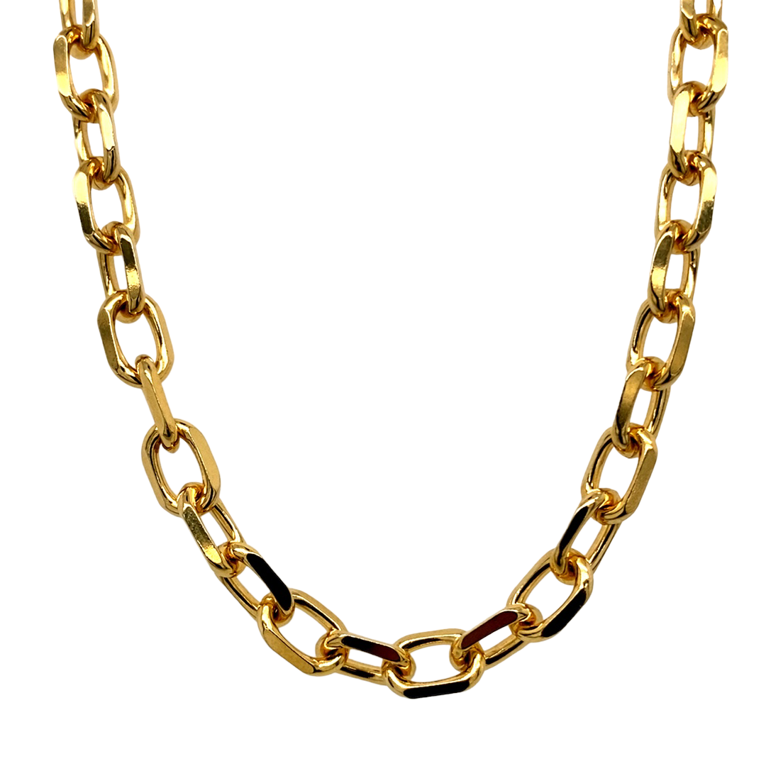 Mens solid 2025 gold chains