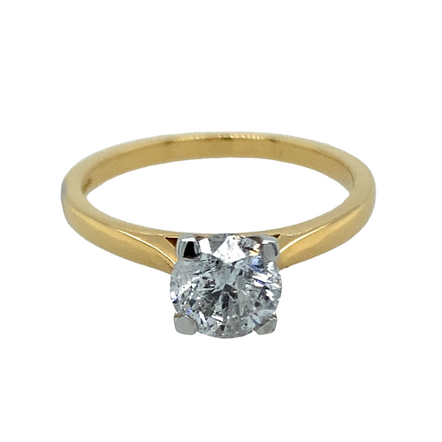 18ct Gold Brilliant Cut Diamond Solitaire Ring