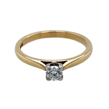 Load image into Gallery viewer, 9ct Gold Brilliant Cut Diamond Solitaire Ring
