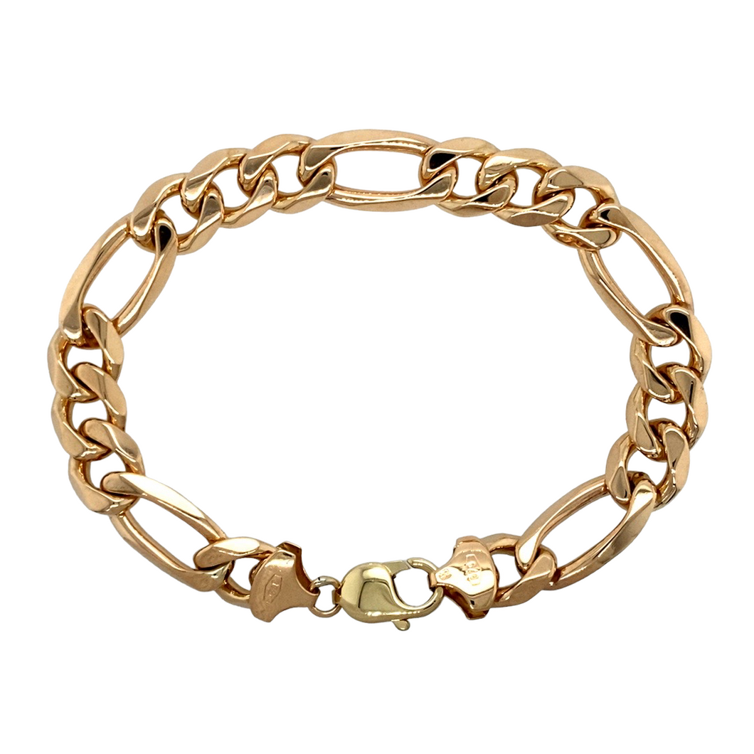 9ct Gold 9 Figaro Bracelet 45 grams Gold Reserves Jewellers