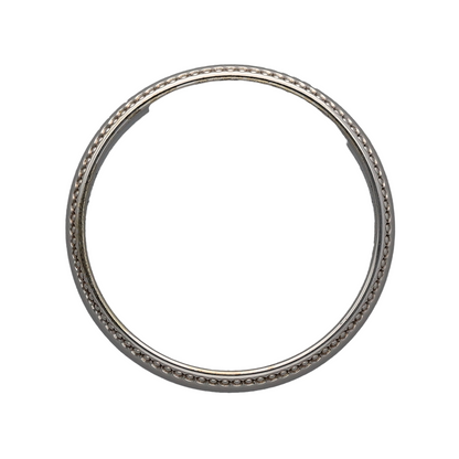 9ct White Gold Millgrain Wedding Band Ring