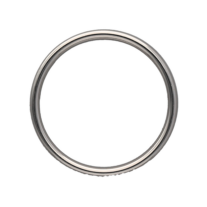 9ct White Gold Flat Court Shape Wedding Band Ring