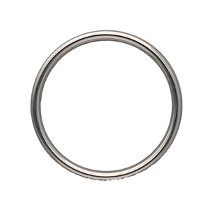 9ct White Gold Flat Court Shape Wedding Band Ring