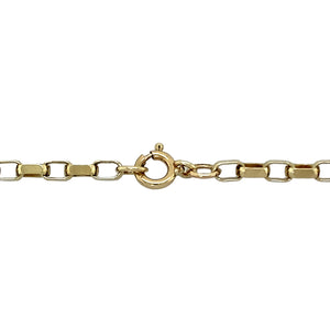 Preowned 9ct Yellow Gold 18" Flat Edge Belcher Chain with the weight 9.50 grams and link width 3mm