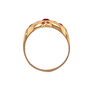 18ct Gold Diamond & Ruby Set Chester Hallmarked Ring