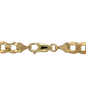 New 9ct Yellow Gold 22" Curb Chain with the weight 22.80 grams and link width 7mm