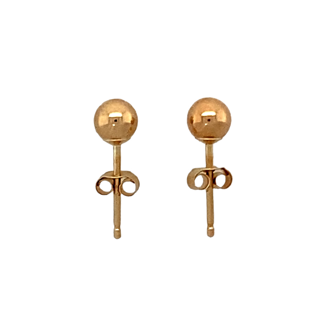 9ct Gold 4mm Ball Stud Earrings