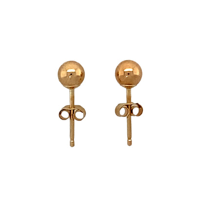 9ct Gold 4mm Ball Stud Earrings