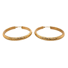 Load image into Gallery viewer, New 9ct Yellow Gold Sparkle Hoop Earrings with the weight 3 grams
