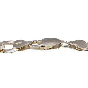 New 925 Silver 8.5" Curb Bracelet with the weight 12.30 grams and link width 9mm