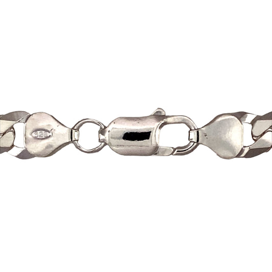 New 925 Silver 22" Curb Chain with the weight 40.50 grams and link width 7mm