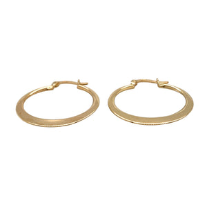 New 9ct Yellow Gold Polished Creole Earrings with the weight 1.30 grams