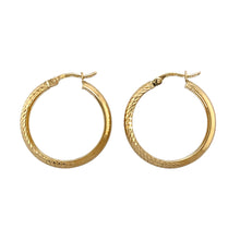 Load image into Gallery viewer, 9ct Gold Sparkle Hoop Earrings
