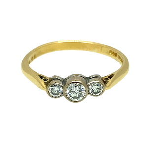 18ct Gold & Diamond Trilogy Ring