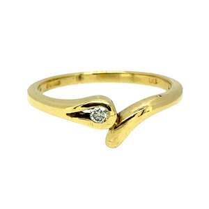 18ct Gold & Diamond Set Snake Style Ring