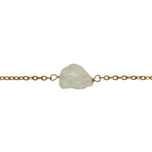 Load image into Gallery viewer, New 9ct Yellow Gold &amp; natural Rose Quartz stone on a 17&quot; belcher chain with the weight 4.10 grams. Rose quartz is known as the stone for unconditional love as well as for its healing quality and to boost feelings of peace and calm. Quartz is also known to help balance and revitalise/regulate energy. The rose quartz stone is 16mm by 8mm. 
