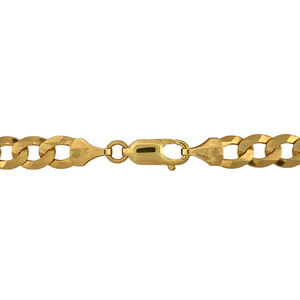 New 9ct Yellow Gold 24" Curb Chain with the weight 26.40 grams and link with 7mm