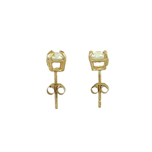 Load image into Gallery viewer, 9ct Gold &amp; 5mm Cubic Zirconia Stud Earrings
