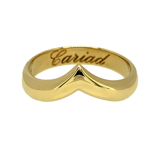 18ct Gold Clogau Cariad Wishbone Ring